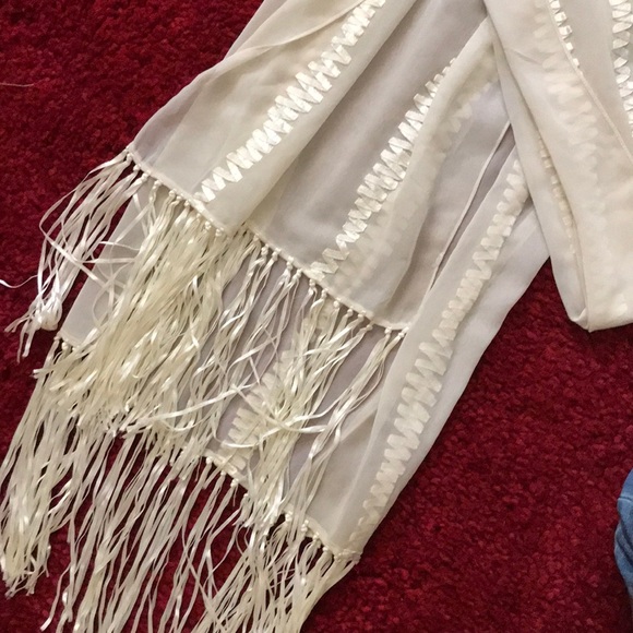 SATIN RIBBONED SCARF - Picture 2 of 6